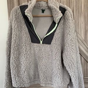 Womans half zip Sherpa sweatshirt